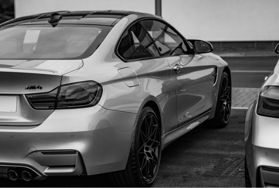 Black and White Backend of BMW M4