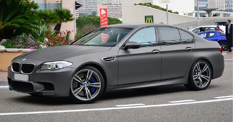 Gray BMW M5 sedan