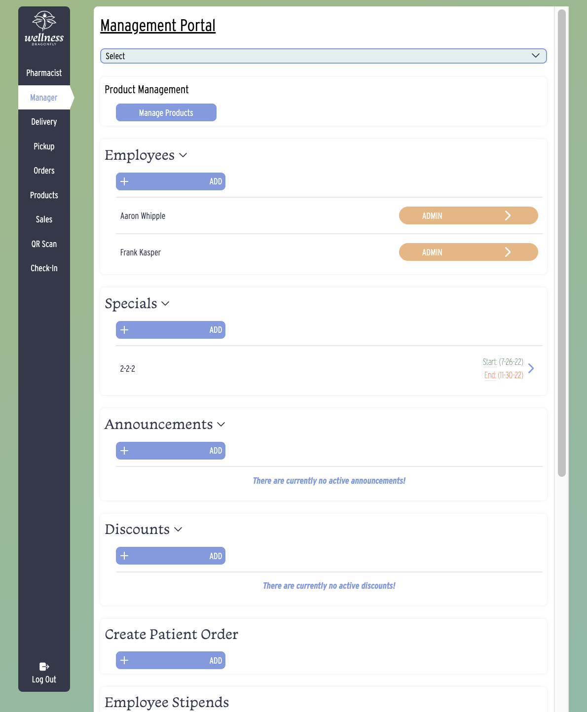 dragonfly patient portal mgmt console