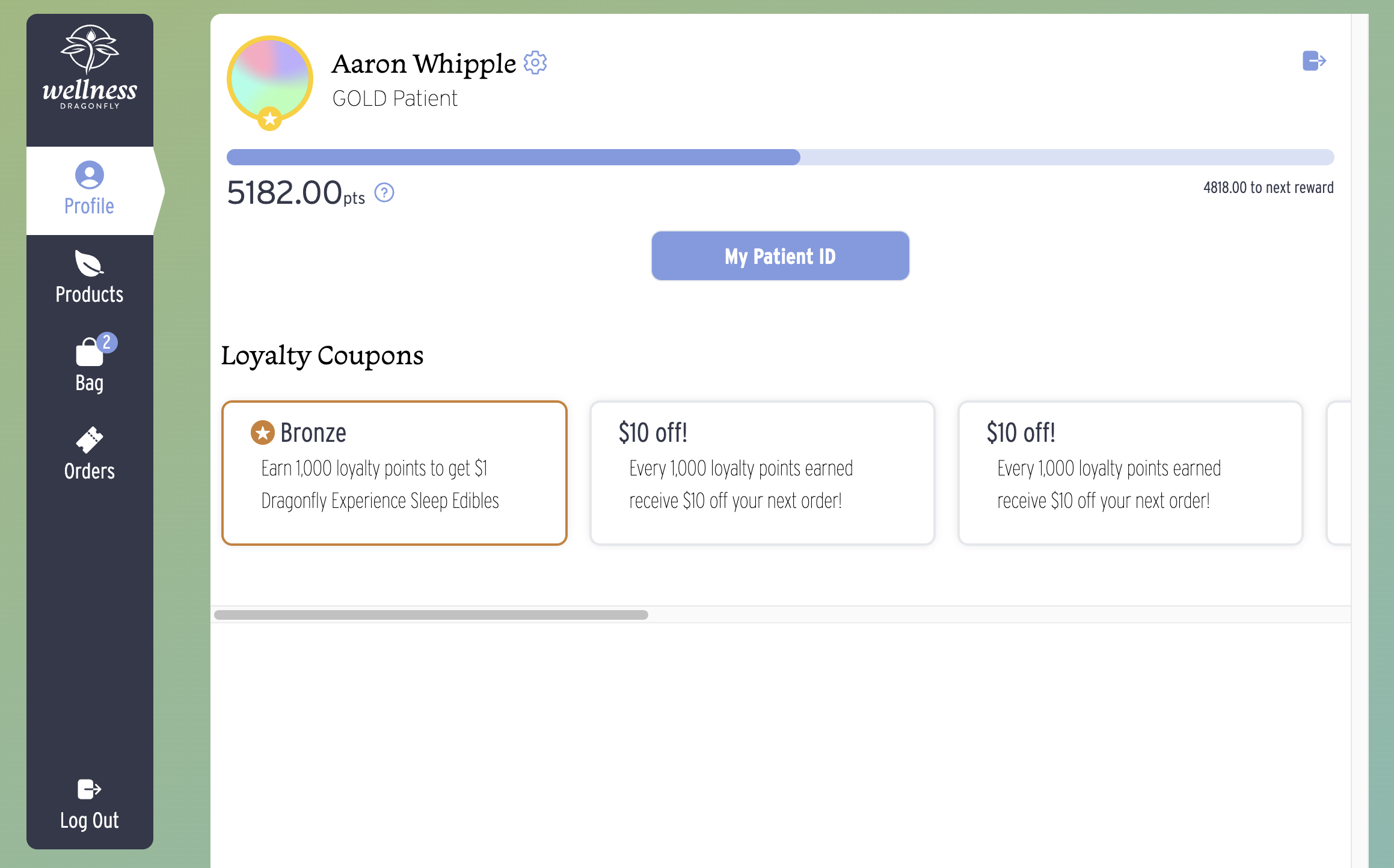 dragonfly portal patient dashboard