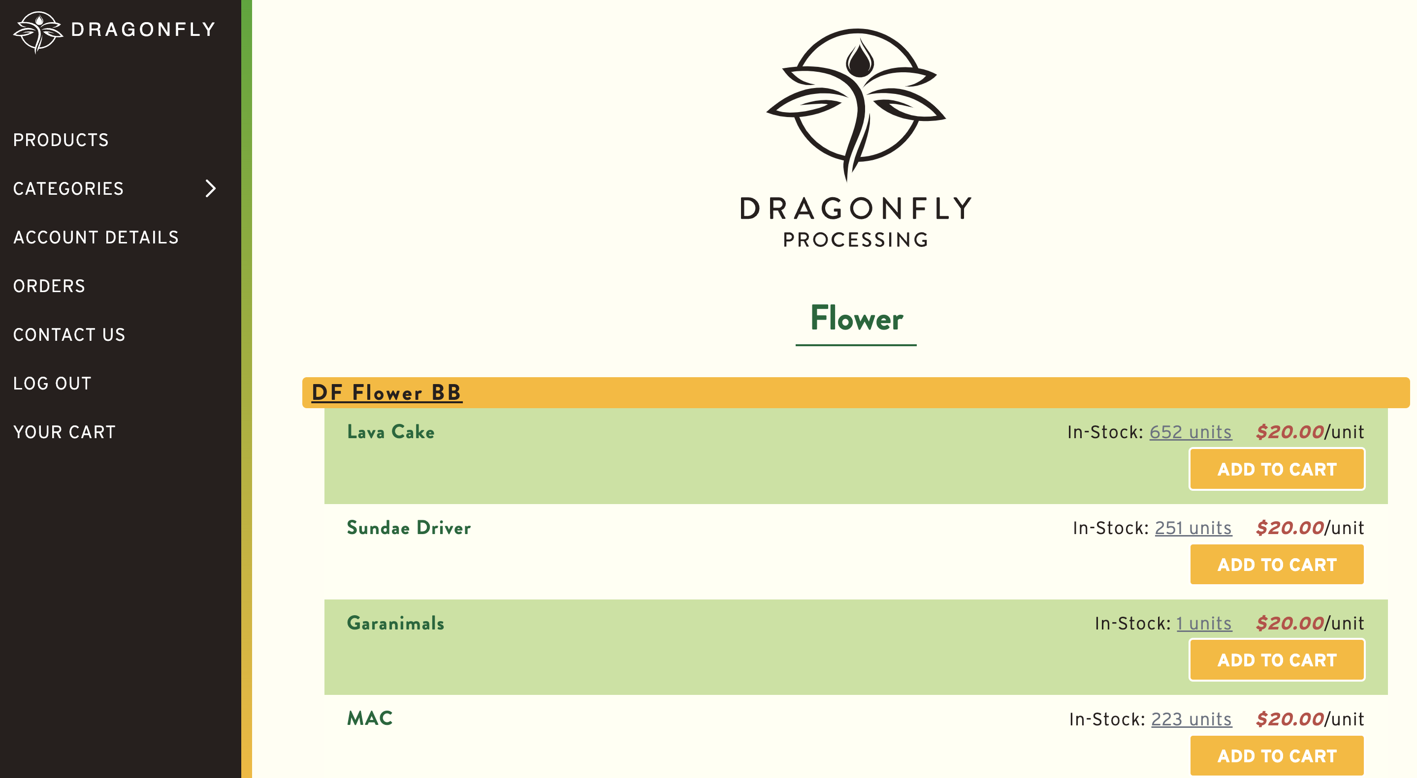 dragonfly wholesale dashboard